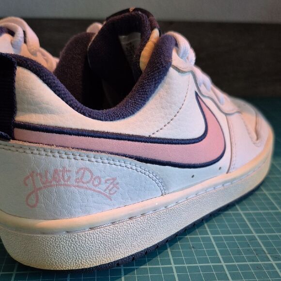 Nike White and Pink Sneakers Classic Air Force 1 Design - Picture 6 of 10
